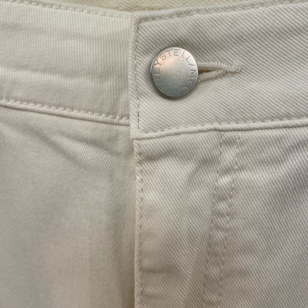 Stella McCartney EUC Sz 27 Embroidered Light Cream Jeans/Pants. - Picture 11 of 14